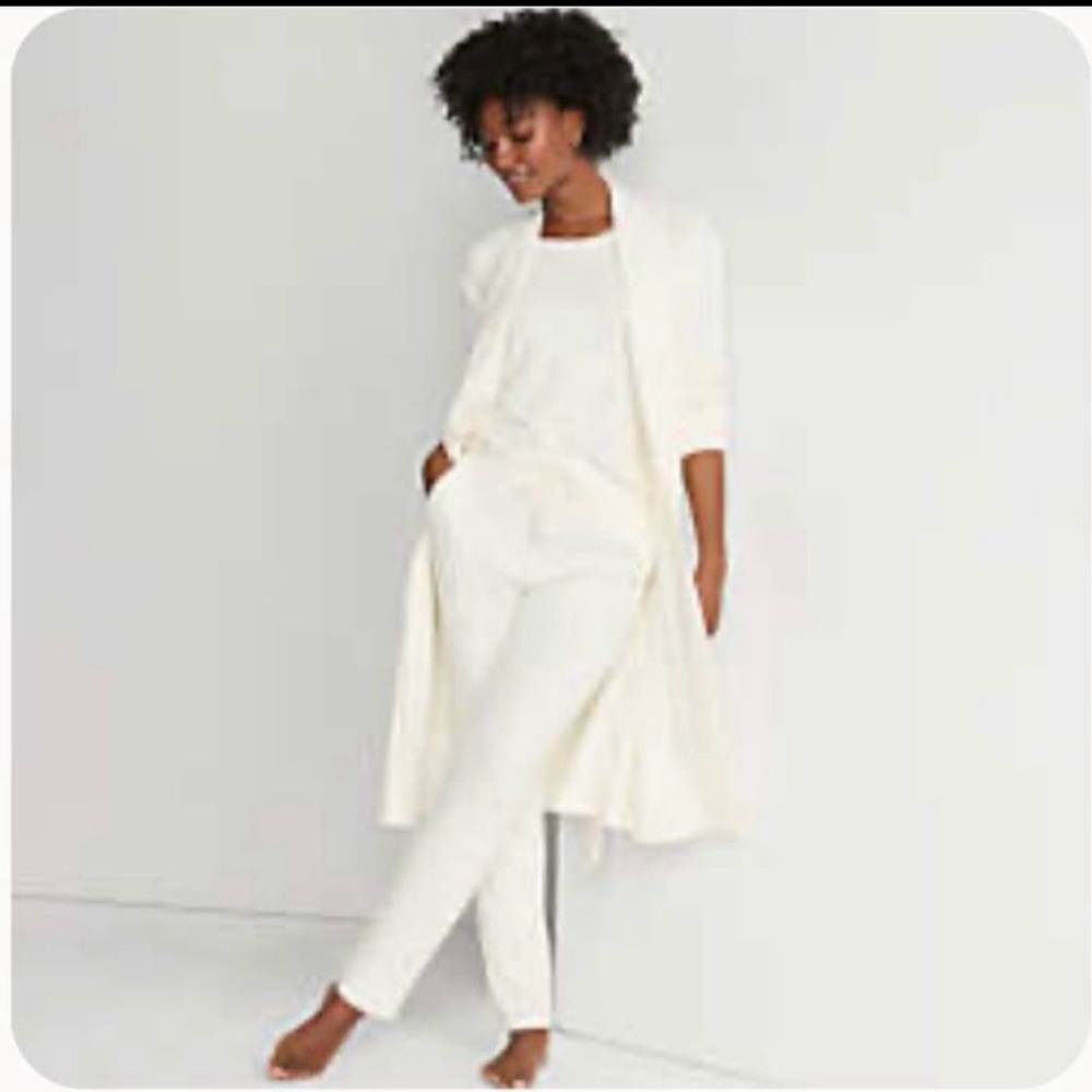 NWT Lands' End Women's 3 piece Pajama Set Robe, Tank, Pants 1X